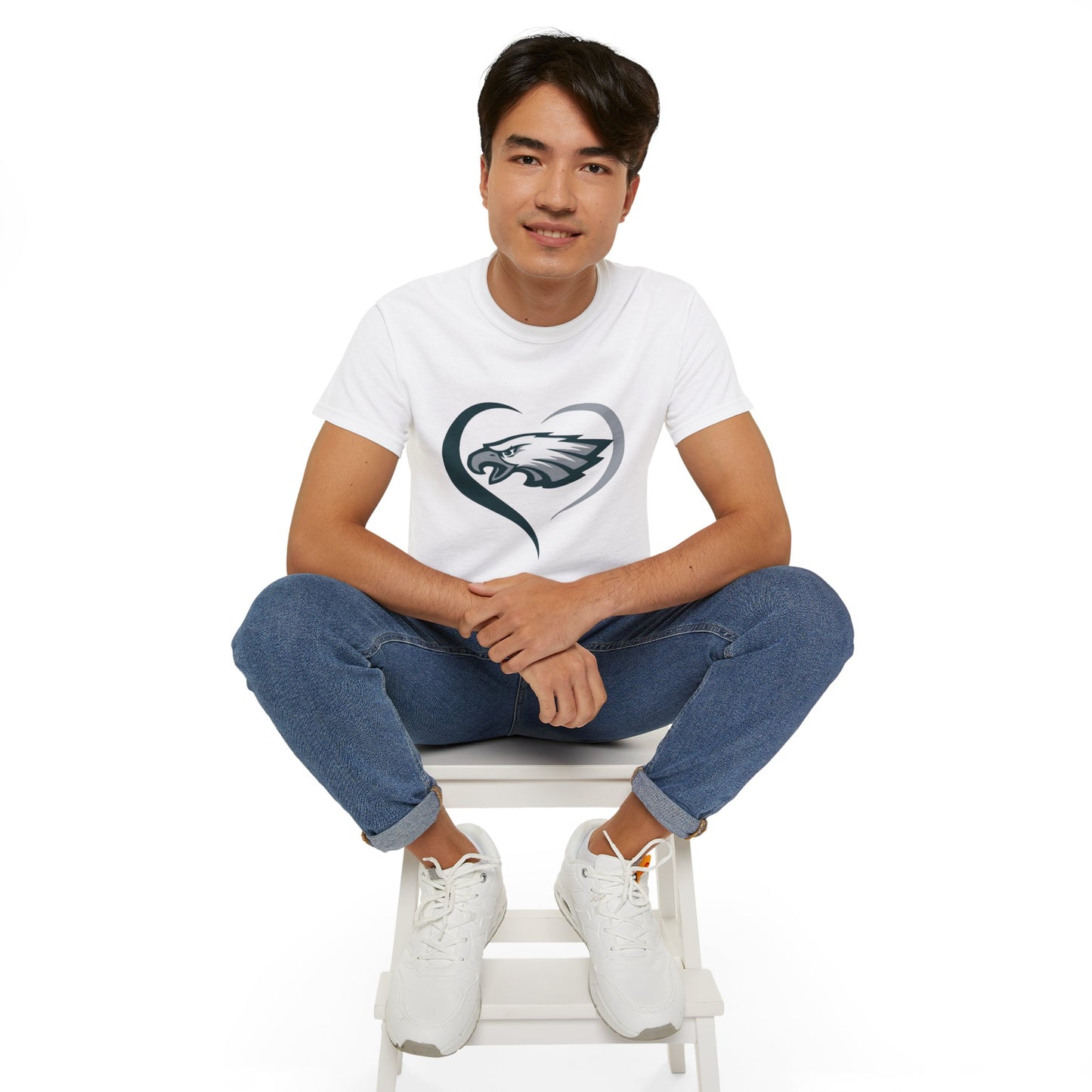 Women's / Men's / Unisex Philadelphia Eagles "Heart" Cotton Fan Tee