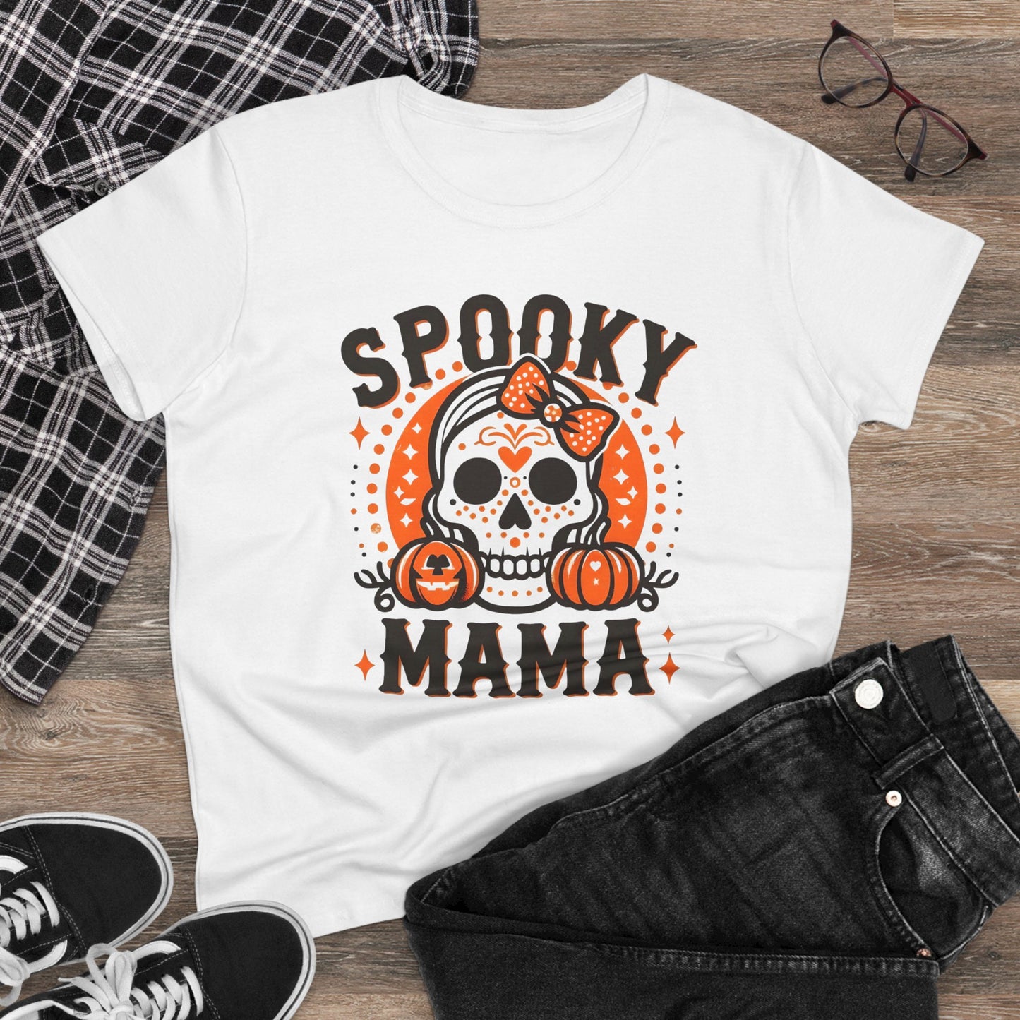 Halloween "Spooky Mama" Cotton Tee