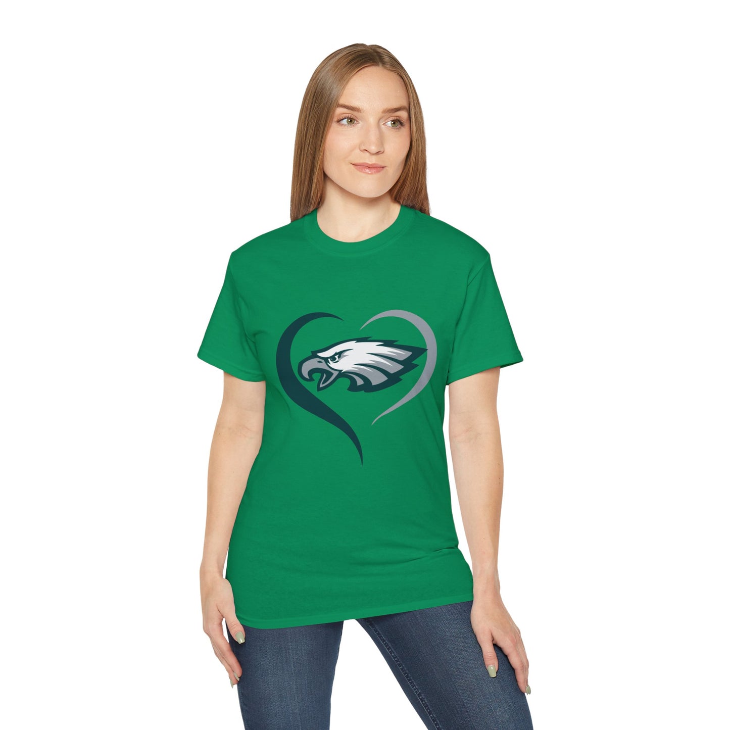 Women's / Men's / Unisex Philadelphia Eagles "Heart" Cotton Fan Tee