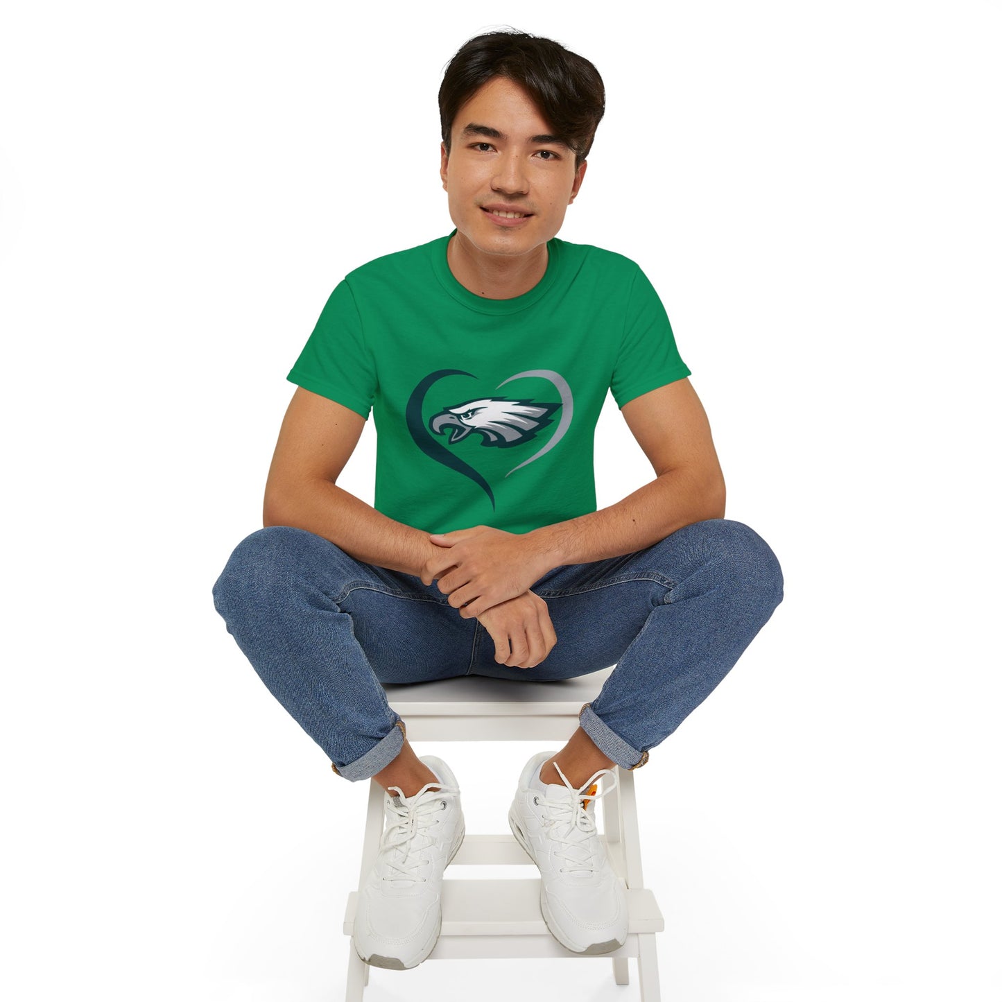 Women's / Men's / Unisex Philadelphia Eagles "Heart" Cotton Fan Tee
