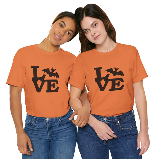 Men's / Women's / Unisex Halloween Bat "Love" Tee